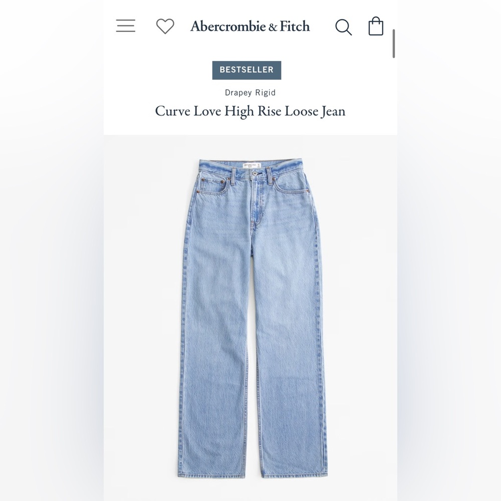 Abercrombie&Fitch Curve love high rise loose jean